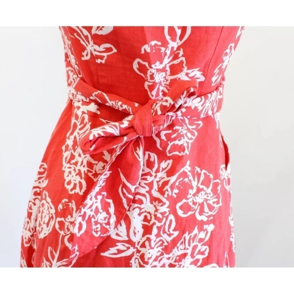 Sz 4 Free People A Thing Called Love Flo Blend Mini Dress Red Orange - Picture 7 of 14